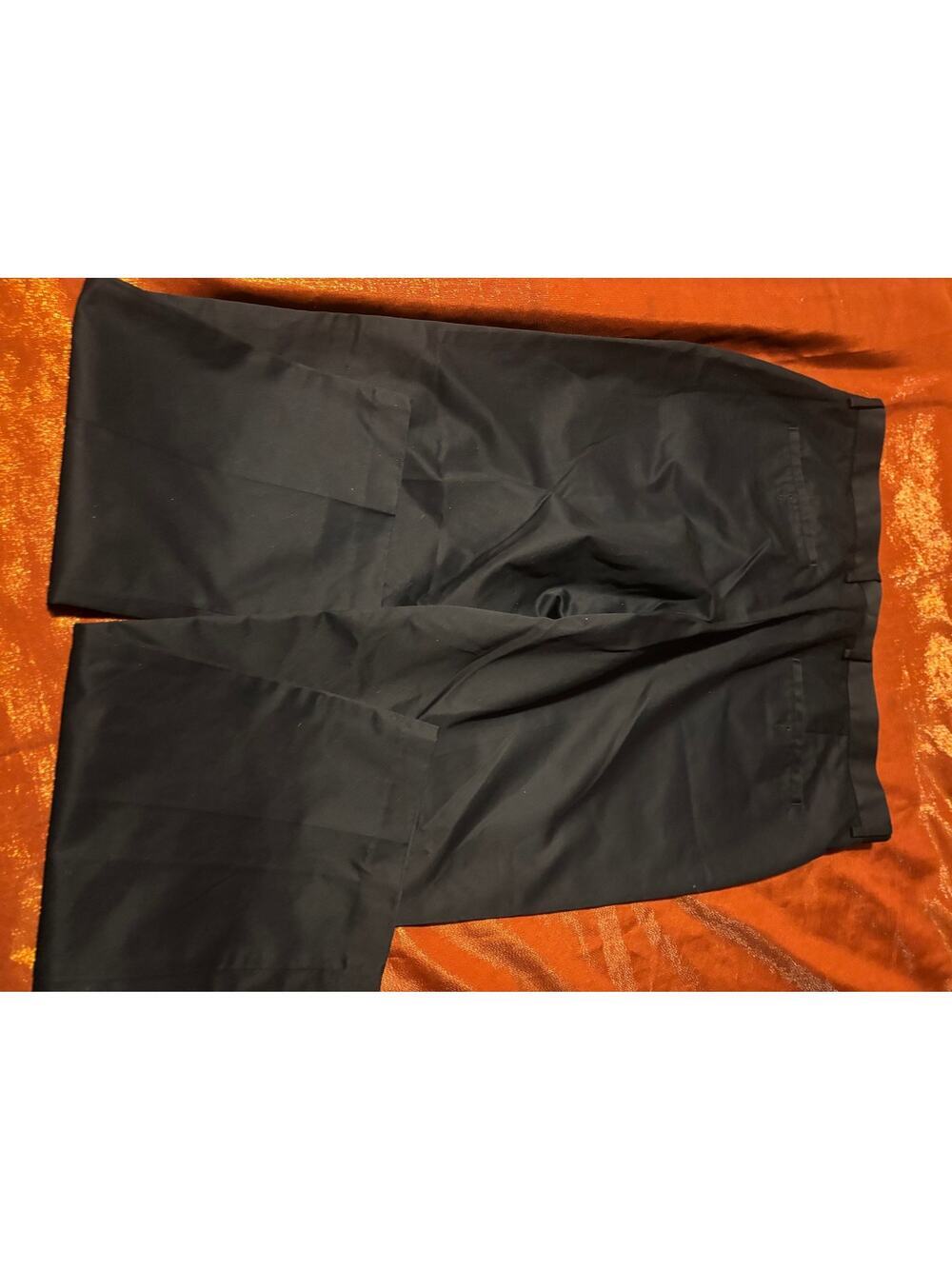 Express Dress Pants Mens 38 32 Black Flat Front Classic Suit Slacks Trouser Work
